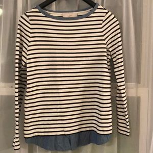 LOFT striped maternity shirt
